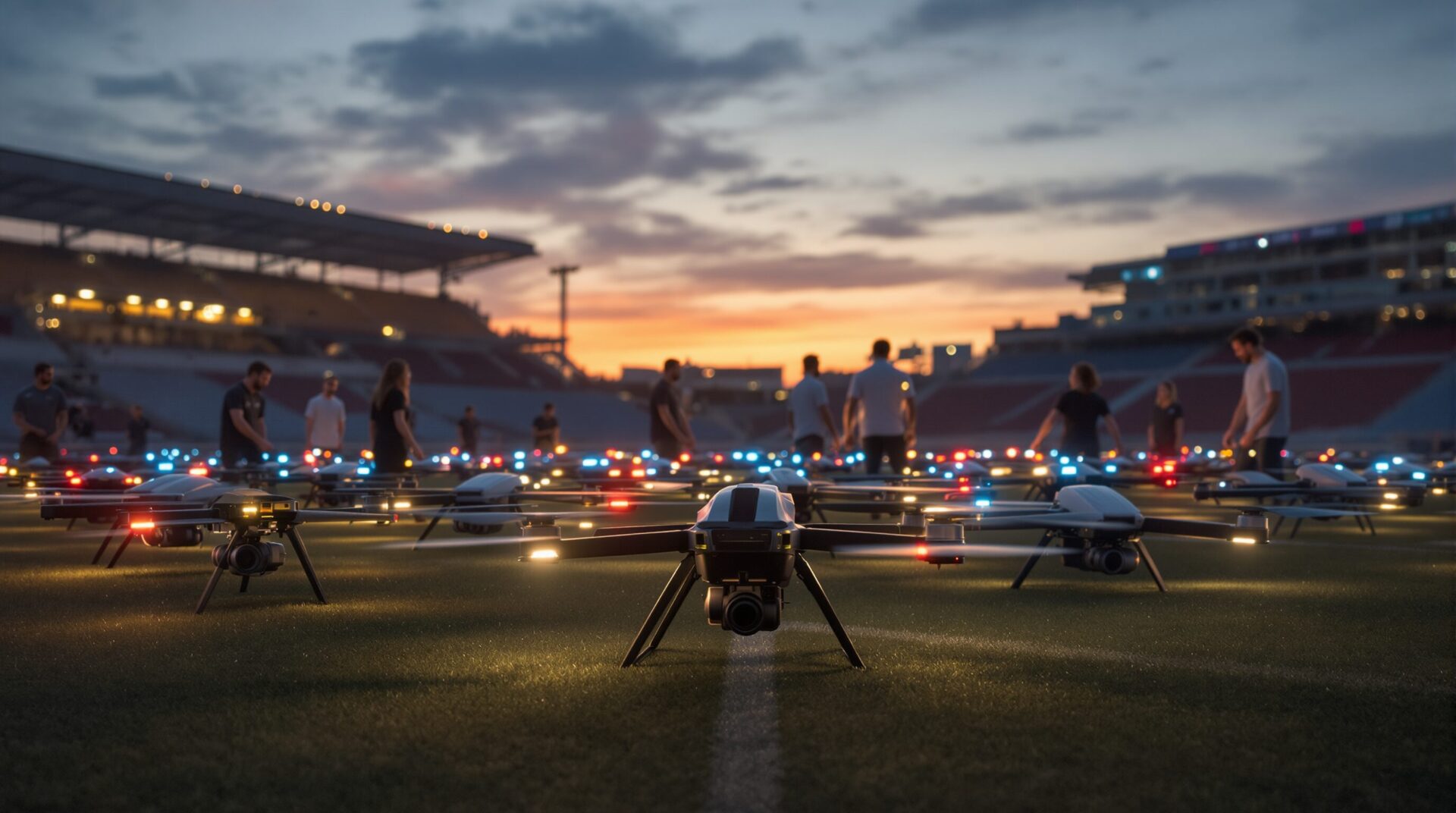 combien de drones pour le feu d'artifice