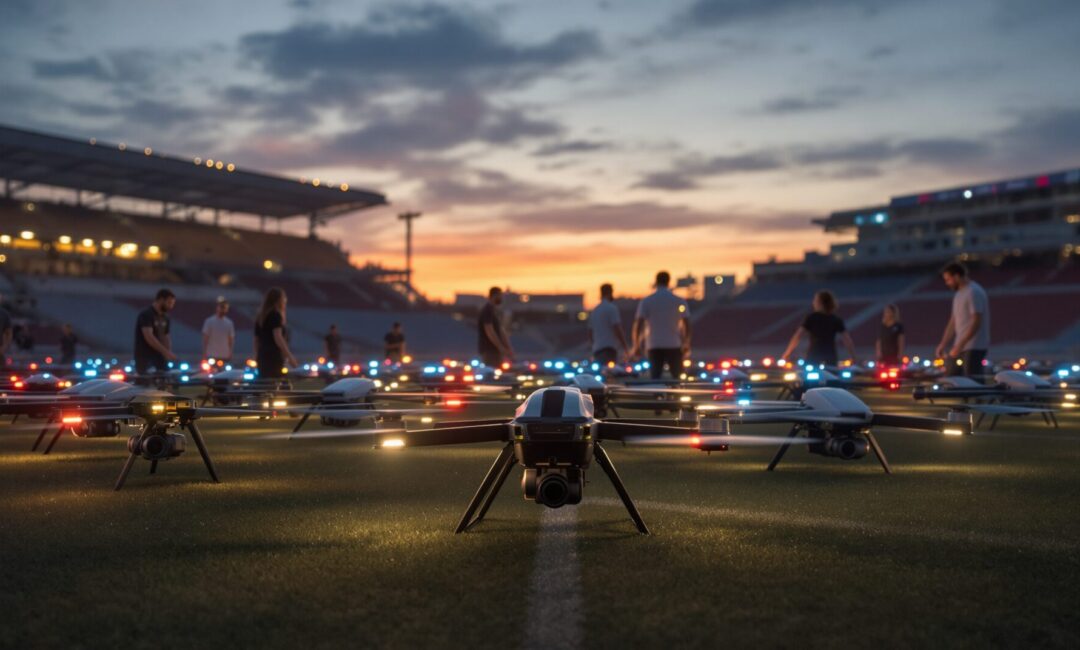 combien de drones pour le feu d'artifice